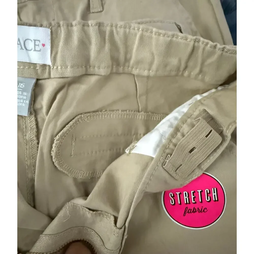New NWT The Children's Place Girls' Khaki Skinny Chino Pants Youth Size 16